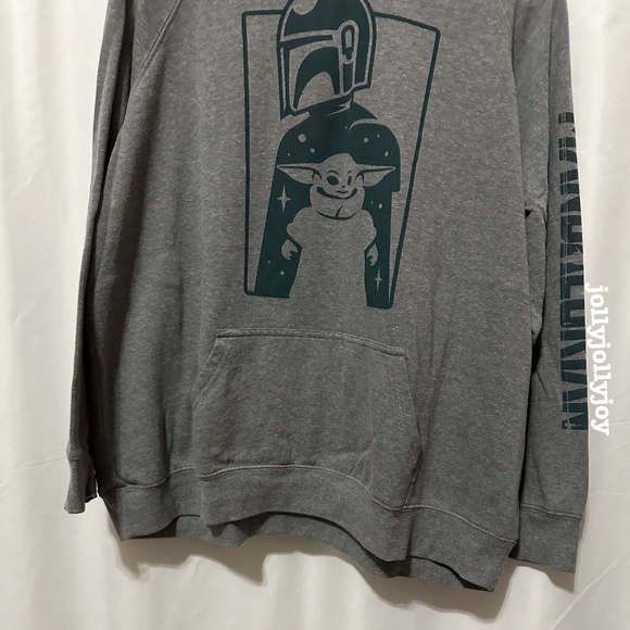 Torrid Star Wars The Mandalorian Fleece Hoodie Grey 2X - Picture 3 of 12